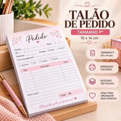 Talão de Pedido Personalizado