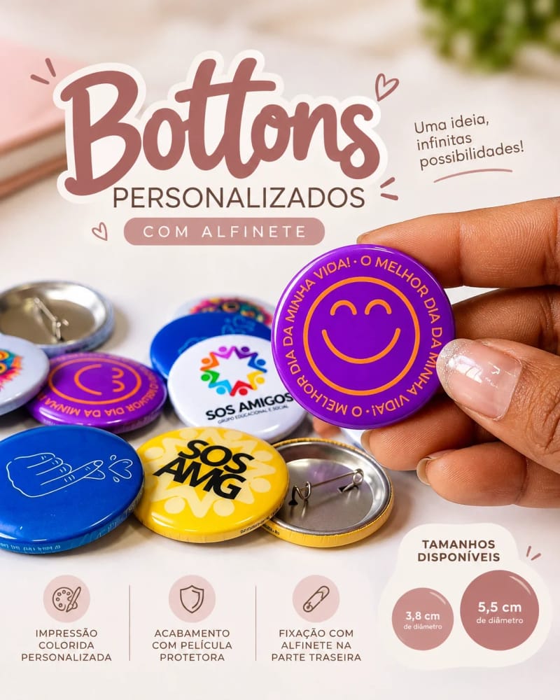 Bottons Alfinetes Personalizados